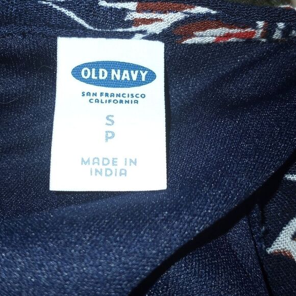OLD NAVY COLD SHOULDER NAVY FLORAL DTESS SZ.S NWT - Picture 6 of 8